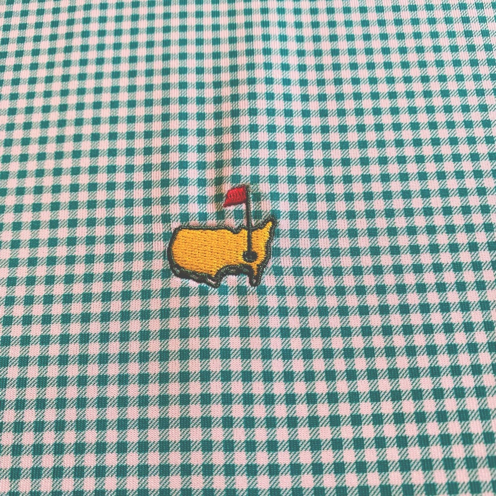 Masters Tech Logo Polo Green/White Check XXL